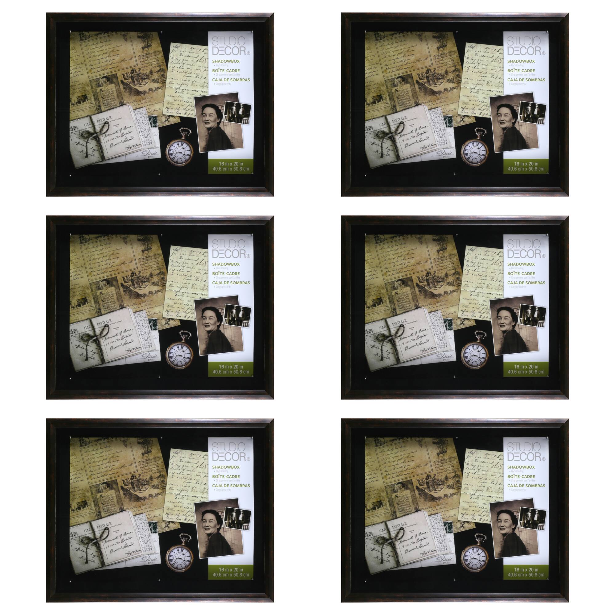 6 Pack: Bronze 16" x 20" Shadow Box by Studio Décor®